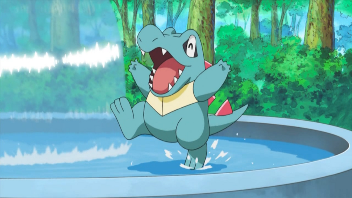 158 Totodile used Scary Face and Water Gun in the Game-Art-HQ Pokemon Gen  II Tribute!