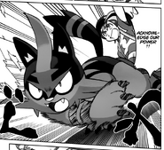 As a Torracat in the manga.