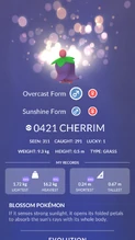Overcast Cherrim Pokédex entry