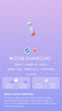 Chimecho Pokédex entry