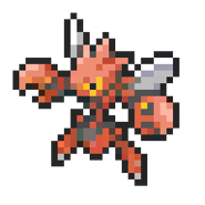 Scizor 8-bit sprite