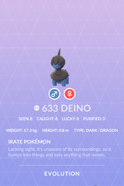 Deino (Pokémon) - Bulbapedia, the community-driven Pokémon