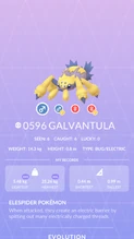 Galvantula Pokédex entry