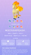 Rapidash Pokédex entry