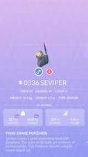 Seviper Pokédex entry