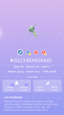 Remoraid Pokédex entry