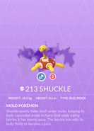 Shuckle Shadow Pokédex entry