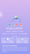 Surskit Pokédex entry