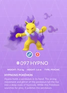 Hypno Shadow Pokédex entry