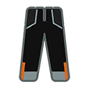 Black Pants with Orange Accent