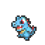 Totodile 8-bit sprite