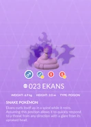 Ekans Shadow Pokédex entry
