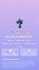 Murkrow Pokédex entry