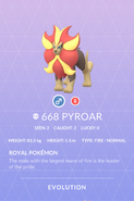 Pyroar Pokedex
