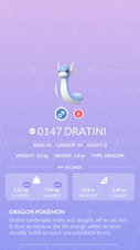 Dratini Pokédex entry