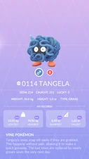 Tangela Pokédex entry