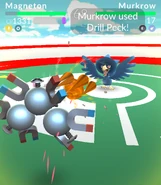Drill Peck used in battle by opponent Murkrow