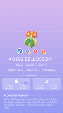 Bellossom Pokédex entry