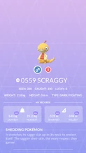 Scraggy Pokédex entry