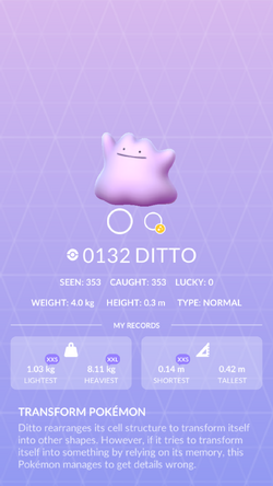 Ditto  Pokemon GO Wiki - GamePress