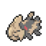 Relicanth 8-bit sprite