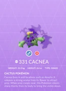 Cacnea Shadow Pokédex entry