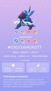 Hisuian Samurott Pokédex entry