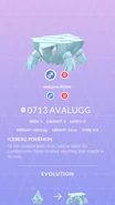 Avalugg Pokédex entry