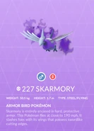 Skarmory Shadow Pokédex entry