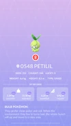 Petilil Pokédex entry