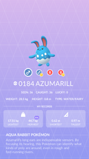 Azumarill Pokédex entry