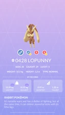 Lopunny Pokédex entry