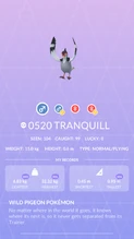 Tranquill Pokédex entry