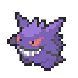 Pokemon] Pixel Shiny Gengar by HachiDQueen on DeviantArt