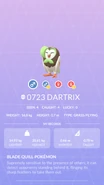 Dartrix Pokédex entry