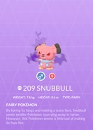 Snubbull Shadow Pokédex entry