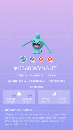 Wynaut - #0360 -  Pokédex