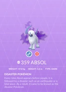 Absol Shadow Pokédex entry