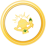 Smeargle silhouette in the Cameraman medal