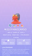 Magcargo Pokédex entry