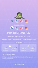 Galarian Stunfisk Pokédex entry