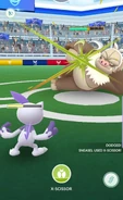 X-Scissor used in a Gym Battle
