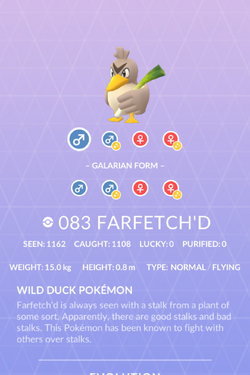 Farfetch'd, Pokémon GO Wiki