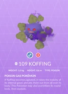 Koffing Shadow Pokédex entry