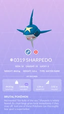 Sharpedo Pokédex entry