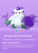 Abomasnow Shadow Pokédex entry