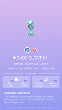 Elgyem Pokédex entry