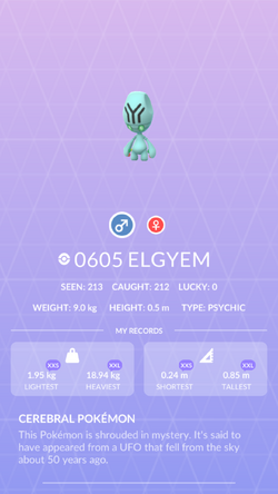 Elgyem  Pokédex