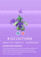 Cacturne Shadow Pokédex entry