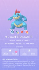 Feraligatr Pokédex entry